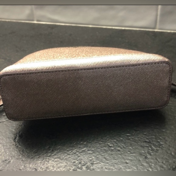 Kate Spade New York Rose Gold Tinsel Dome Sparkly Crossbody Bag *Minor Stains* - Picture 9 of 13